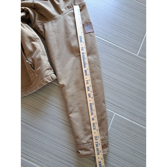 Columbia Mens Canvas Utility Jacket Loma Vista Tan L Corduroy Collar Utility - Picture 8 of 12